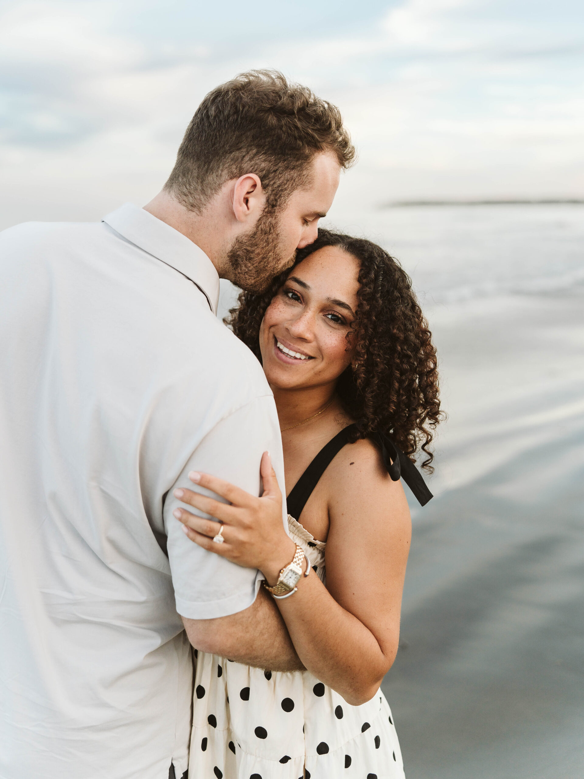 Sohier park nubble lighthouse york me engagement photos