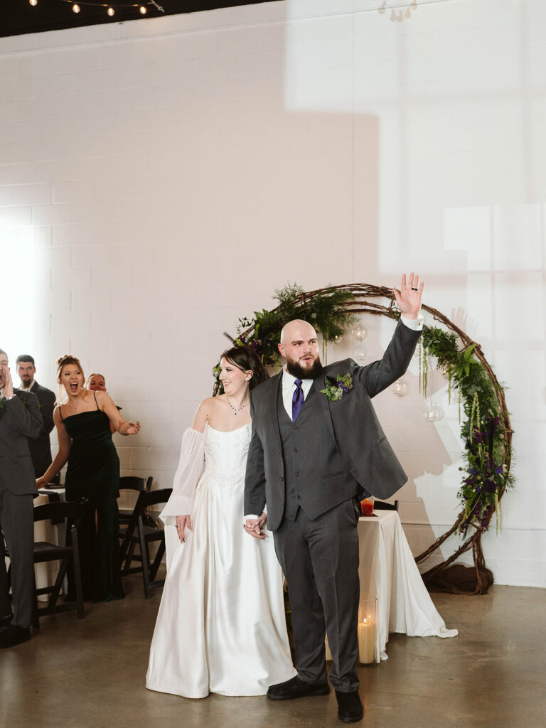 Bride and Groom reception Venues at the Factory Wedding Photographer Manchester, NH